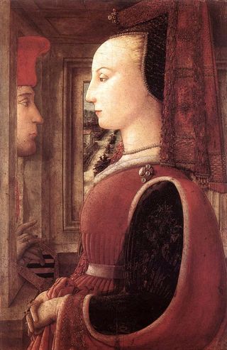 Lippi, Portrait Of A Man And Woman At A Casement